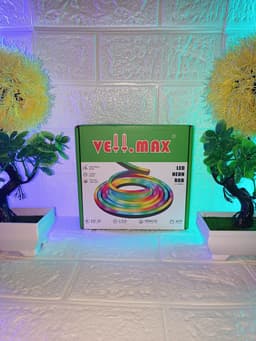 VellMax RGBIC Neon Snake Lights - Smart WiFi & Bluetooth LED Strip | App & Remote Control | Flexible DIY Wall Decor with Mounting Clips